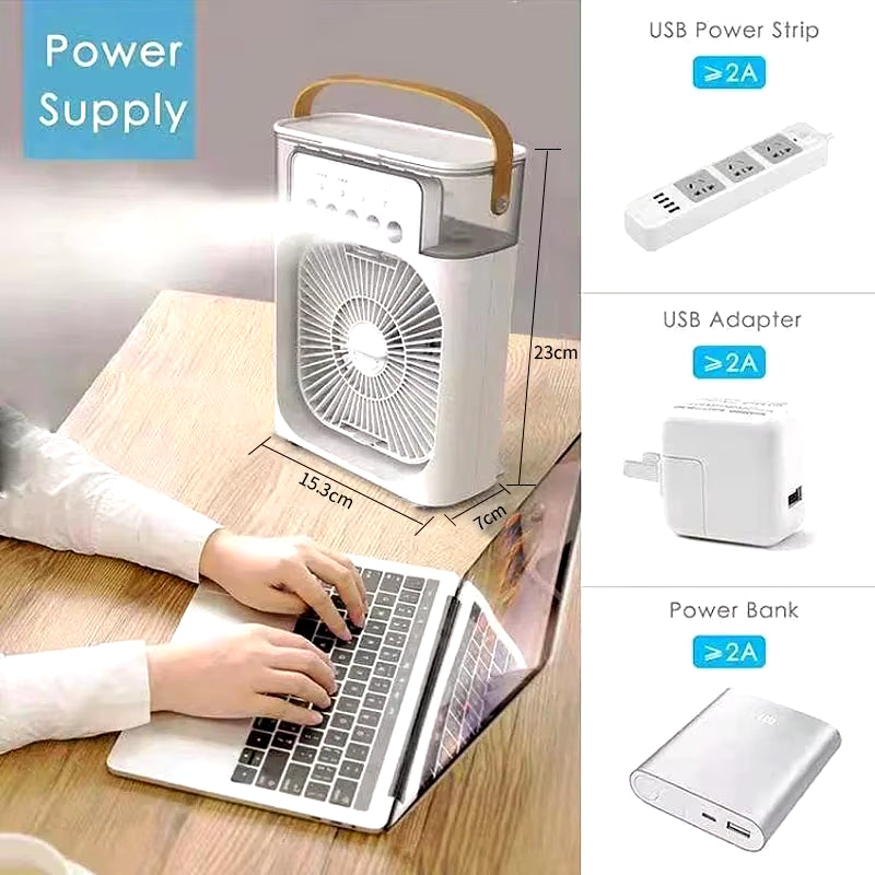 Experience Cool Comfort Anywhere with Our 3-in-1 Portable Air Cooler, Fan, and Humidifier - Your Ultimate Summer Companion!